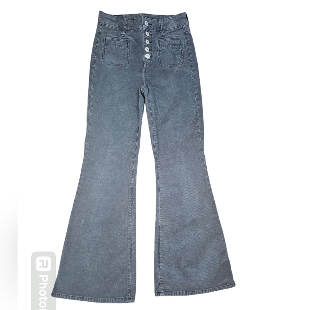 Corduroy AMERICAN EAGLE Bell Bottom Jeans, Super High Waist